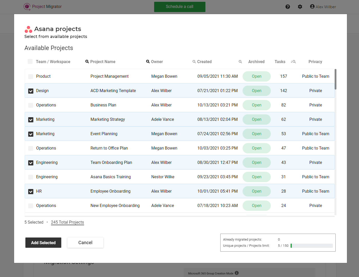 screenshot of FluentPro Project Migrator